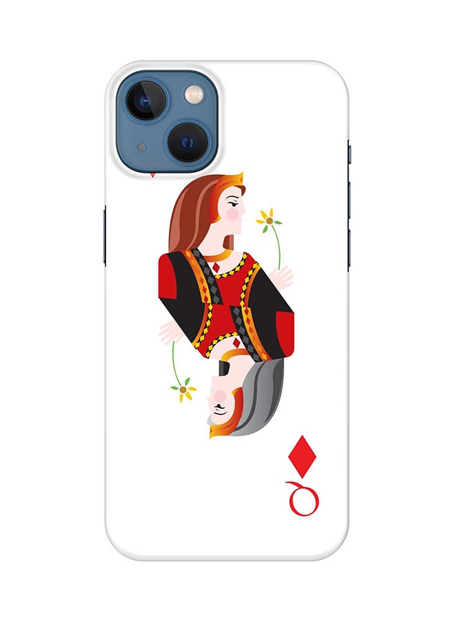 Stylizedd Case for Apple iPhone 14 Plus Case Slim Snap Classic Series Mobile Cover Hard PC Shield Matte Finish Print - Queen Of Diamonds 