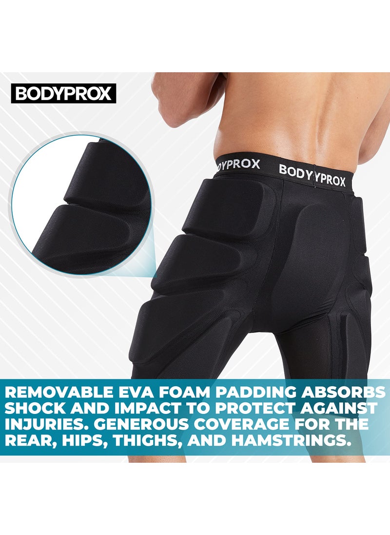 Bodyprox Bodyprox Protective Padded Shorts for Snowboard,Skate and Ski,3D Protection for Hip,Butt and Tailbone (Large) Black  - Image 4