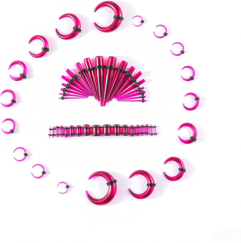 Memsion Ear Stretching Kit 54 Pieces 14Gauges-00Gauges Earrings Piercing Kit - Image 1