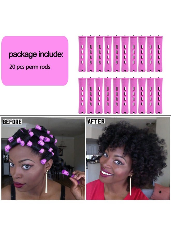 Alimiriam - 20Pcs Perm Rods Set For Natural Hair Purple Cold Wave Rods Hair Rollers For Women Hair Curling Rods For Long Medium Short Hair Curler Styling Diy Hairdressing Tools（Purple） - Image 1