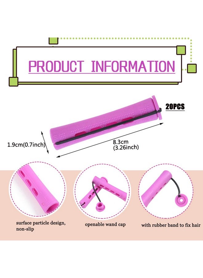 Alimiriam - 20Pcs Perm Rods Set For Natural Hair Purple Cold Wave Rods Hair Rollers For Women Hair Curling Rods For Long Medium Short Hair Curler Styling Diy Hairdressing Tools（Purple） - Image 1