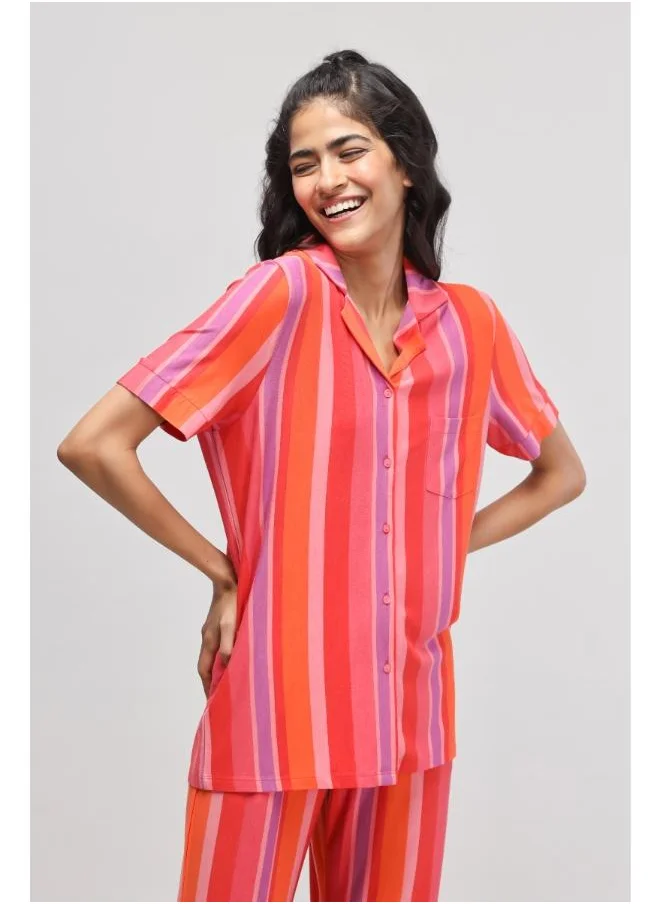 NeceSera Red Striped Top