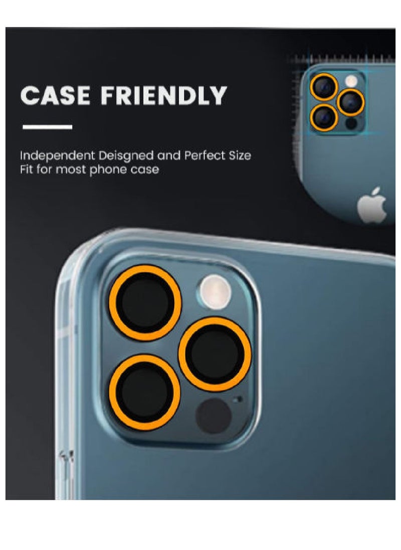 YONK Luminous Anti Glare Camera Glass Protector For Apple iPhone 13 Pro Pro Max Orange  - Image 3