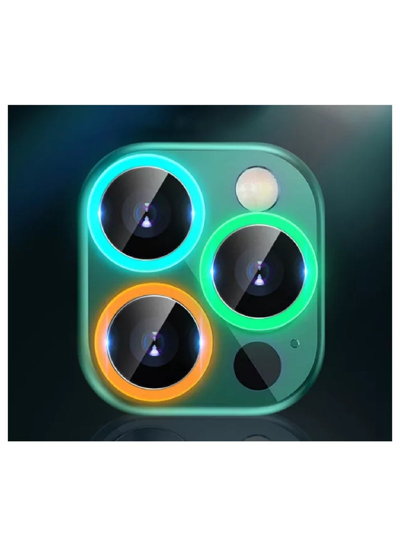 Luminous Anti Glare Camera Glass Protector For Apple iPhone 13 Pro Pro Max Orange