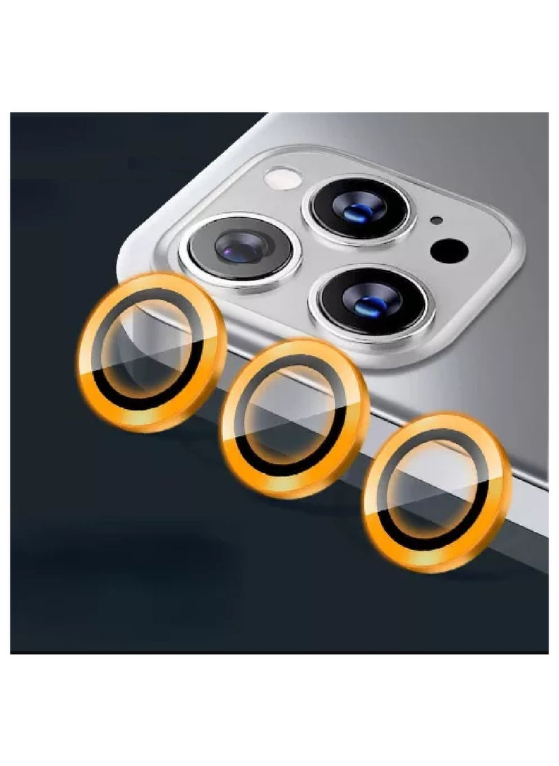 YONK Luminous Anti Glare Camera Glass Protector For Apple iPhone 13 Pro Pro Max Orange  - Image 1