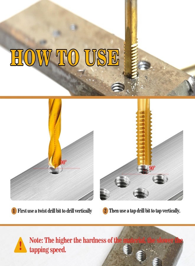 RURITKIT M6x1.0 Tap and 5.0mm Drill Bit Kit, M2 HSS Metric Drill and Tap Set, Combination of Drill and Tap Kit for Metal - Image 4