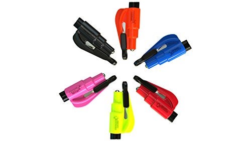 Resqme Pack of 2, The Original Emergency Keychain Car Escape Tool, 2-in-1 Seatbelt Cutter and Window Breaker, Made in USA, Safety Yellow - Image 2
