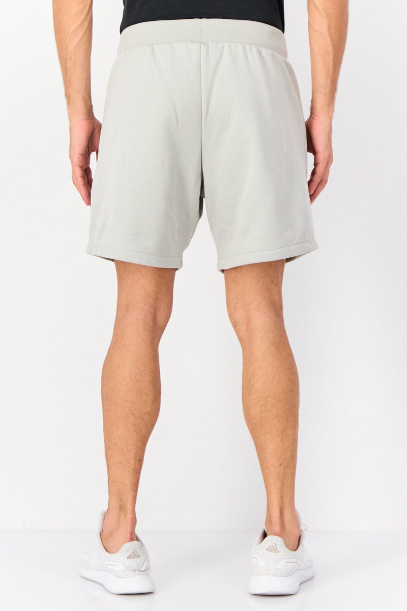 Adidas Men Sportswear Fit Brand Logo Basketball Shorts, Grey - Image 3