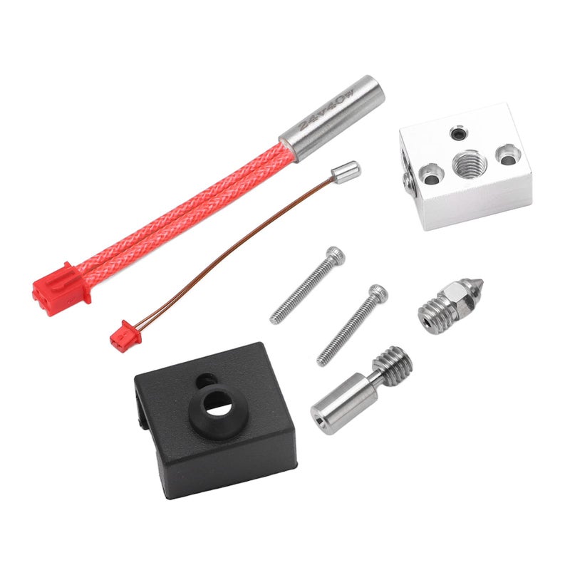 40W 3D Printer Heating Parts Kit Aluminum Heating Block Nozzle Rod - Image 4