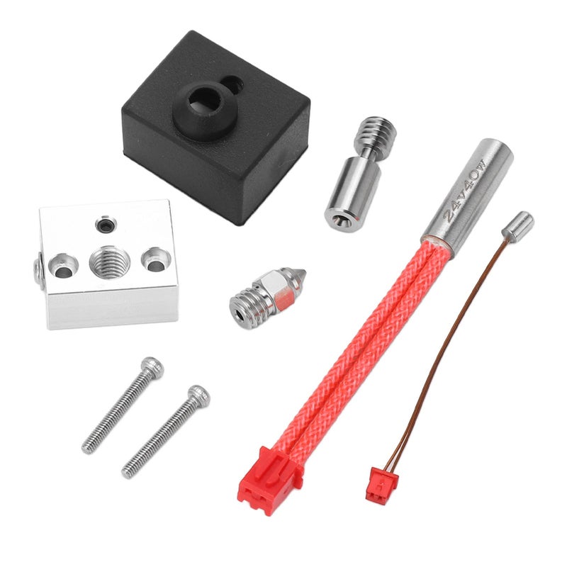 40W 3D Printer Heating Parts Kit Aluminum Heating Block Nozzle Rod - Image 3
