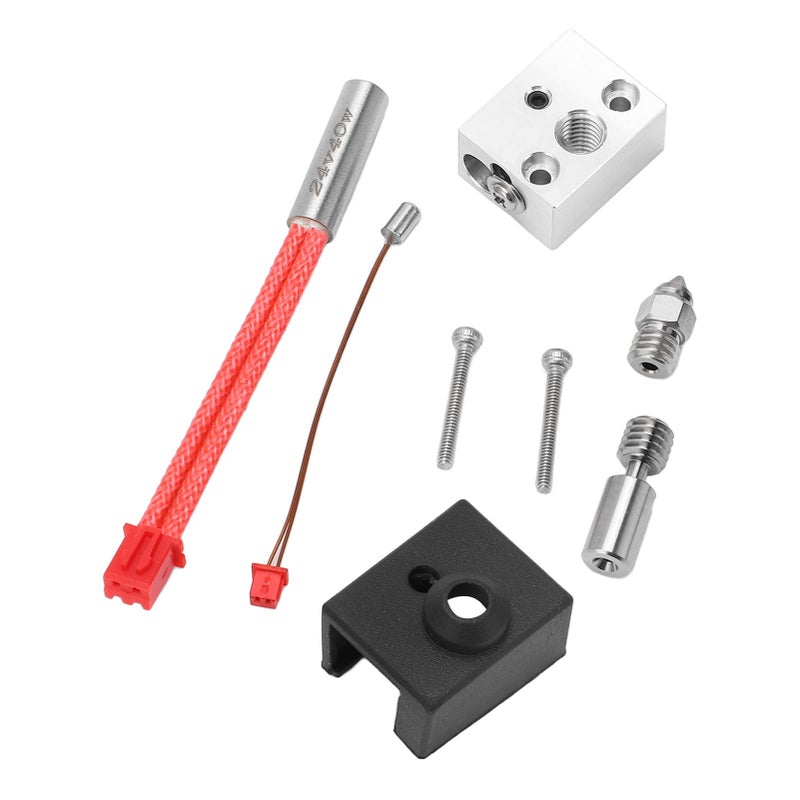 40W 3D Printer Heating Parts Kit Aluminum Heating Block Nozzle Rod - Image 5