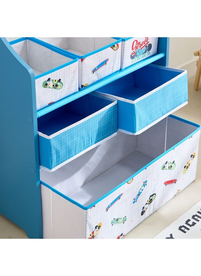 Home Box Gearhead Candice Baseball Fabric Storage Rack with 6 Bins 63 x 30 x 70 cm  - Image 3