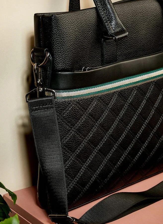 Robert Wood Webbing Detail Laptop Bag