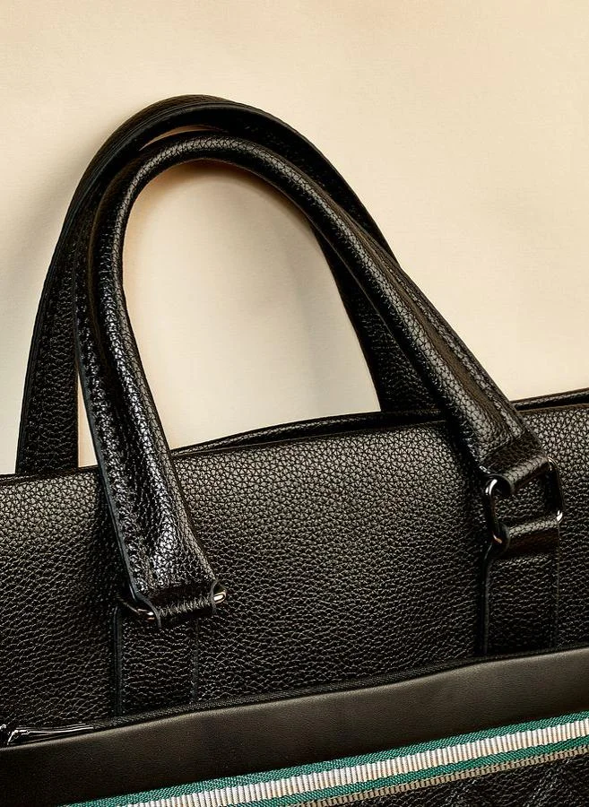Robert Wood Webbing Detail Laptop Bag