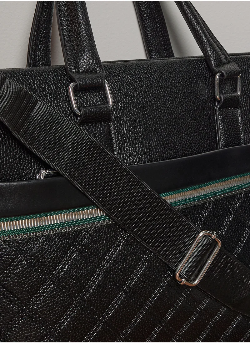 Robert Wood Webbing Detail Laptop Bag