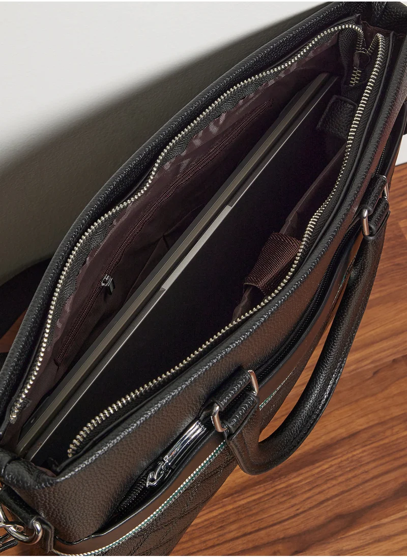 Robert Wood Webbing Detail Laptop Bag