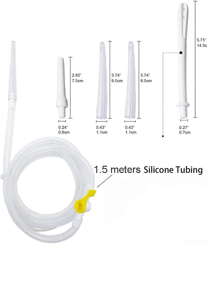2L Capacity Enema Bag Kit Non-Toxic with 1.5m Long Silicone Hose 5 Multi-Size Reusable Tips and Controlled Water Flow for Colon Detox Cleans for Men and Women - Image 3
