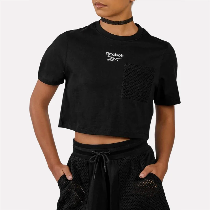 ريبوك Mesh Cropped T-Shirt