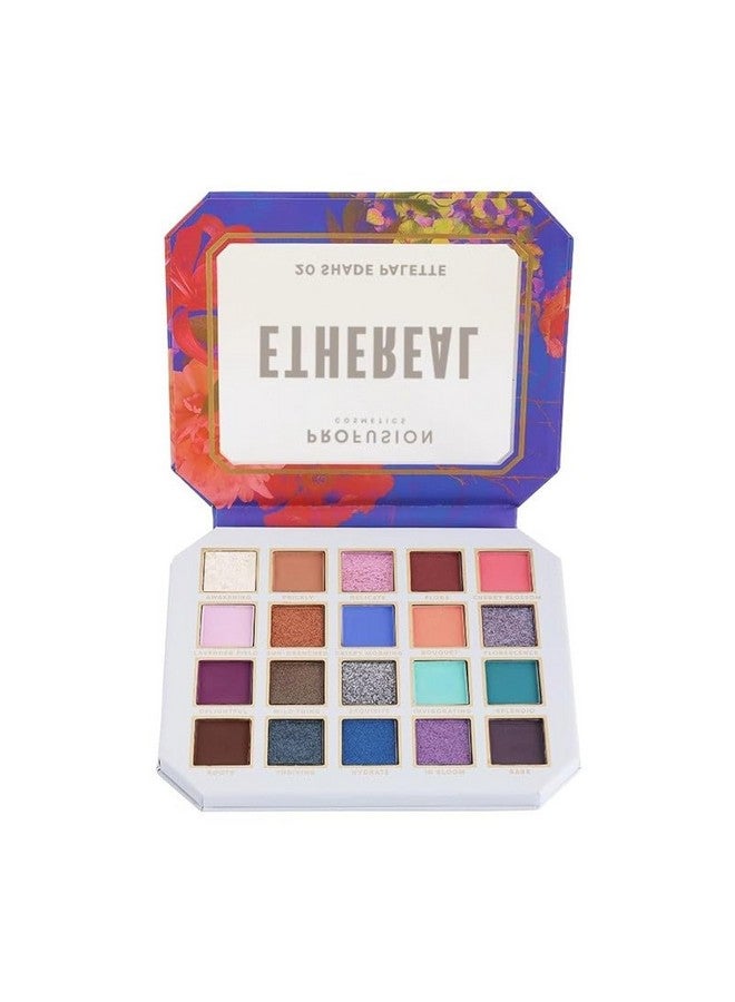 Profusion Cosmetics Ethereal 20 Shade Eyeshadow Palette with Multi Finish and Richly Pigmented Shade, Blendable and Buildable Eyeshadow Palette for Day to Night Eye Catching Looks - Image 1