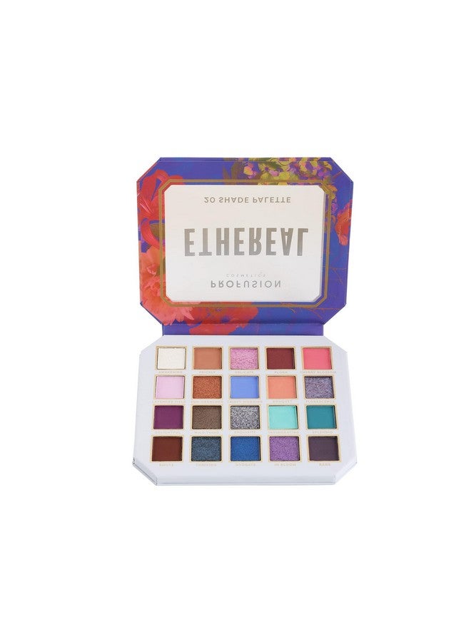 Profusion Cosmetics Ethereal 20 Shade Eyeshadow Palette with Multi Finish and Richly Pigmented Shade, Blendable and Buildable Eyeshadow Palette for Day to Night Eye Catching Looks - Image 5