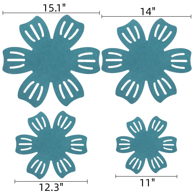 Goaste 24 Pack Pot and Pan Protectors, 4 Different Size Pans Separator, Anti-Slip Pan Dividers Pads, Felt Cookware Protector Set for Stacking and Protecting Your Cookware, Set of 24, Cyan - Image 2