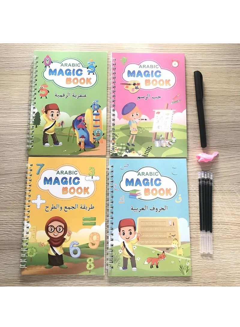 DubaiGallery Arabic Version Magic Book Reusable Practice Copybook for Kids - Image 2