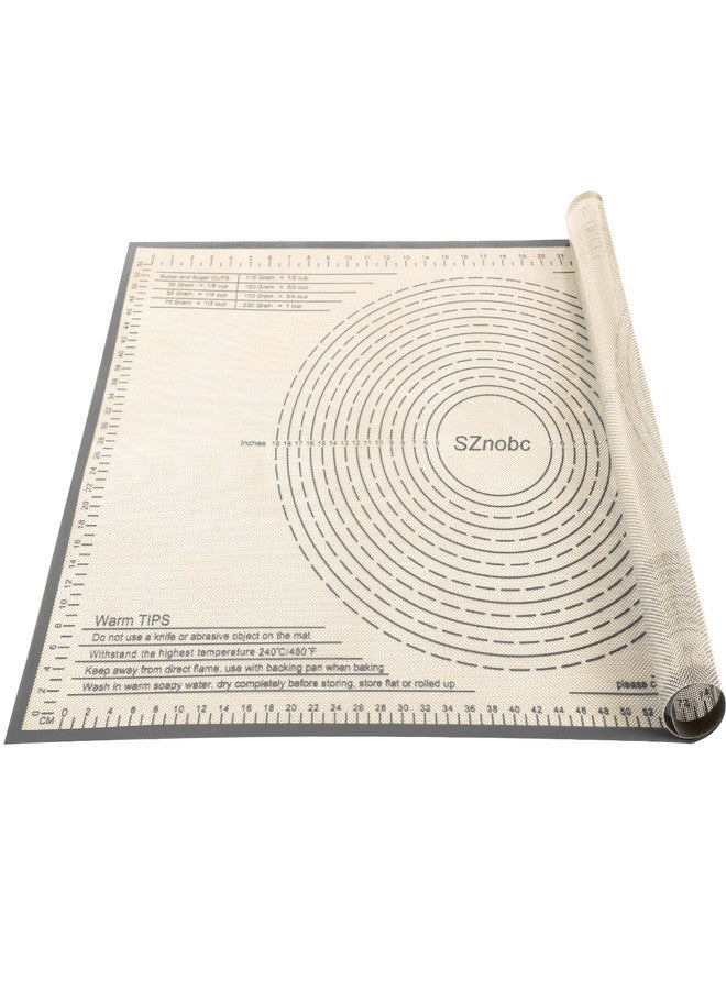 SZNOBC Silicone Pastry Mat 36''By 24'' Nonstick Baking Mats Extra Large Counter Mat for Dough Rolling, Pastry, Pie Crust, Fondant, Cookies, Bread, Pasta, Pizza Mat - Image 1