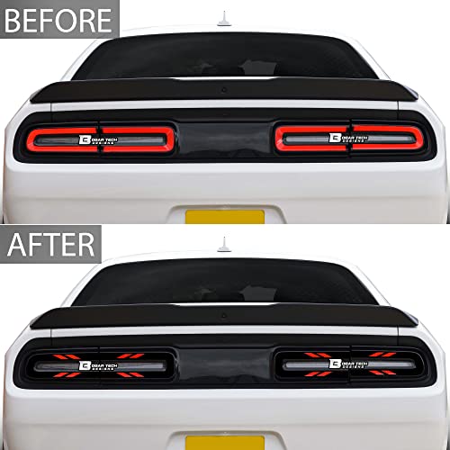BOGAR TECH DESIGNS - Rear Taillight Race Track Blackout Vinyl Overlay Decal Cover Compatible with Dodge Challenger 2015-2024, Gloss Type C - Image 2