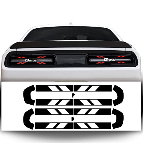 BOGAR TECH DESIGNS - Rear Taillight Race Track Blackout Vinyl Overlay Decal Cover Compatible with Dodge Challenger 2015-2024, Gloss Type C - Image 1