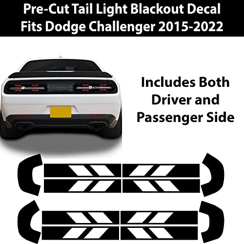 BOGAR TECH DESIGNS - Rear Taillight Race Track Blackout Vinyl Overlay Decal Cover Compatible with Dodge Challenger 2015-2024, Gloss Type C - Image 4