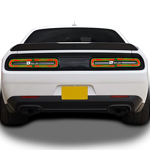 BOGAR TECH DESIGNS - Rear Taillight Race Track Blackout Vinyl Overlay Decal Cover Compatible with Dodge Challenger 2015-2024, Gloss Type C - Image 3