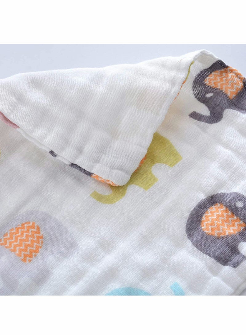Zikra Baby Face Towels, Natural 6 Layers Muslin Washcloths, 100% Cotton, Soft, Breathable, Absorbent, Reusable, for Sensitive Skin, Square Towel, Children's Handkerchief (5 Packs) - Image 5