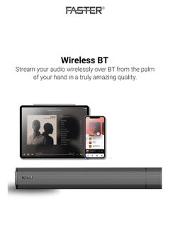 Faster XB7000 2.1 CH Home Theater Soundbar - Wired Subwoofer 80W Powerful Output - Dedicated Sound Mode, Deep and Thrilling Bass, Digital Embedded - Supporting Bluetooth, Optical HDMI(ARC), AUX, USB & Remote  - Image 4