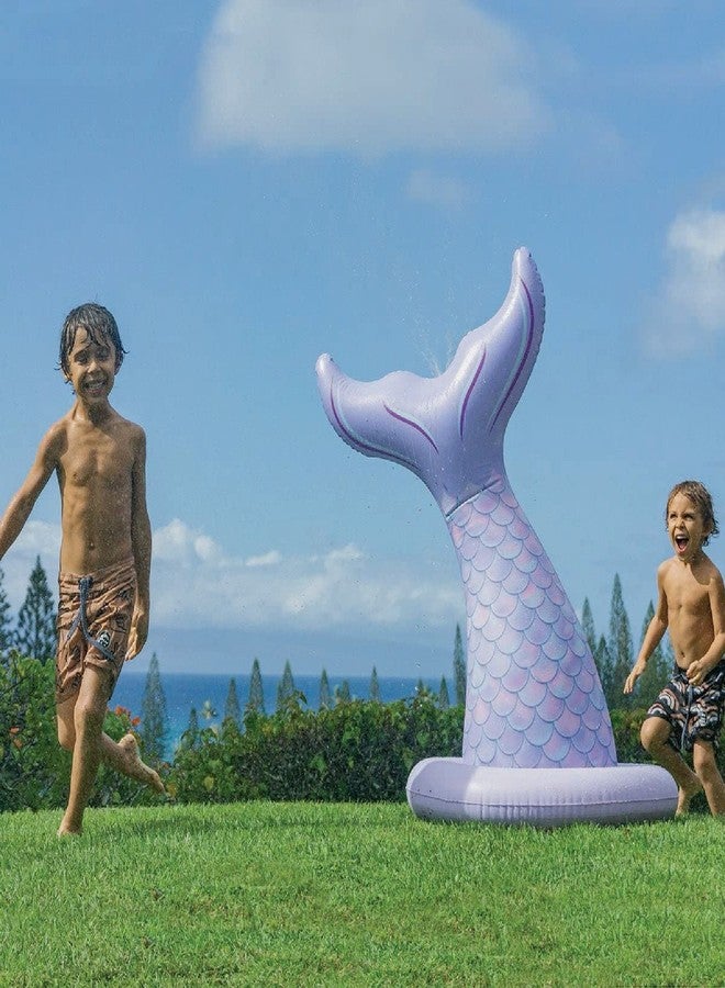 PoolCandy Mermaid Print Inflatable Toys Collection of Pool Floats, Beach Balls, Dipping Pools, Pool Rafts & More. (Mermaid Print Giant Tail Sprinkler) - Image 2