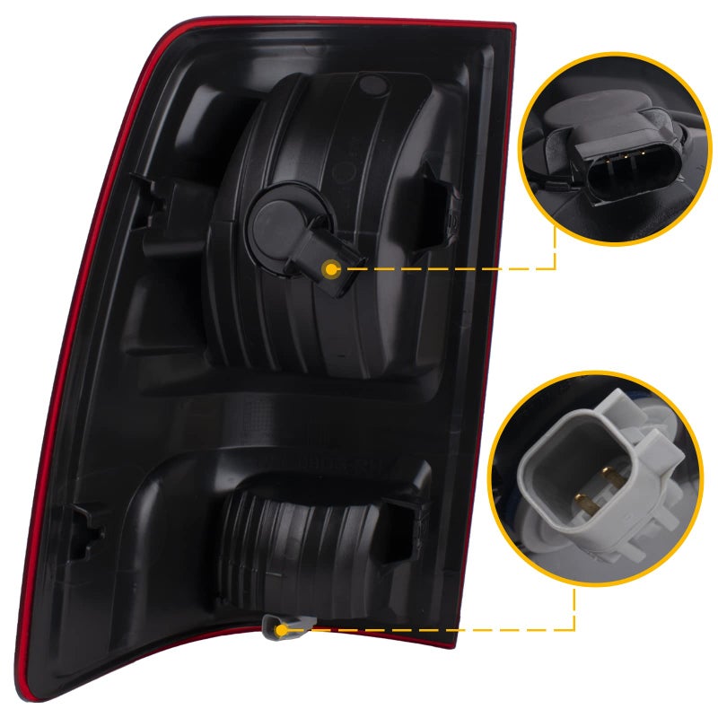 Boine Compatible With 2009-2018 Dodge Ram 1500 2500 3500 Pickup Driver and Passenger Side Tail Light - Bulb Included - Image 4