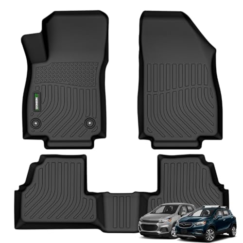 ANBINGO® Floor Mats for 2015-2022 Chevrolet Trax / 2013-2022 Buick Encore (Not GX) Waterproof Car Mats All Weather Guard TPE Automotive Floor Liners Front& Rear Row Full Set Black - Image 1