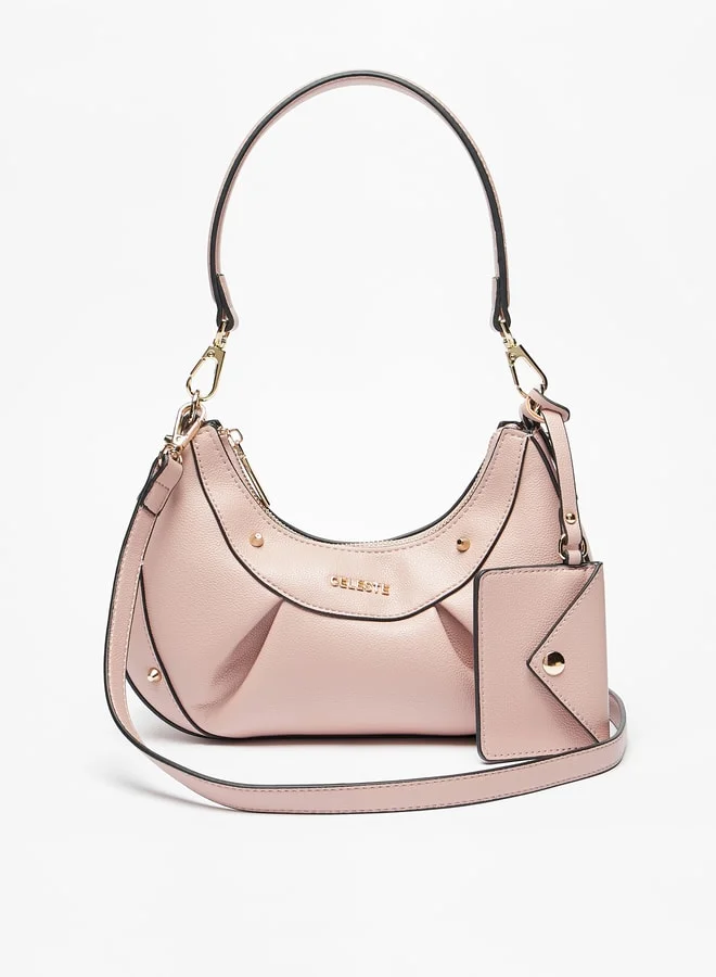 سيليست Women Solid Shoulder Bag with Zip Closure and Coin Purse
