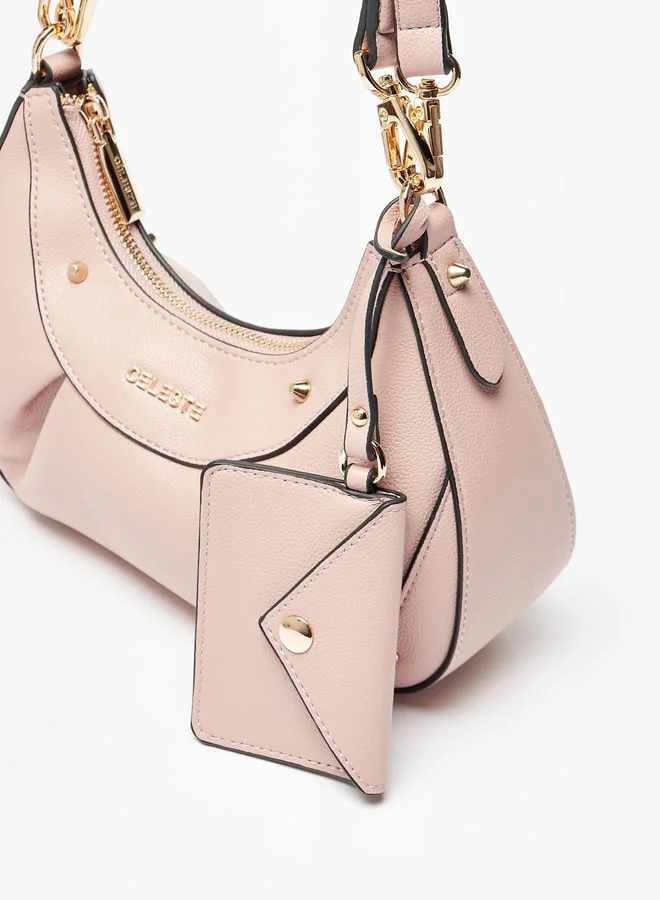 سيليست Women Solid Shoulder Bag with Zip Closure and Coin Purse