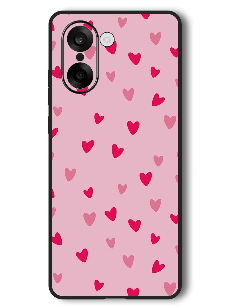Theodor Case Compatible with OnePlus Nord CE 5 6.77 Inch Protection Shockproof Bumper Cover Small Hearts - Image 1