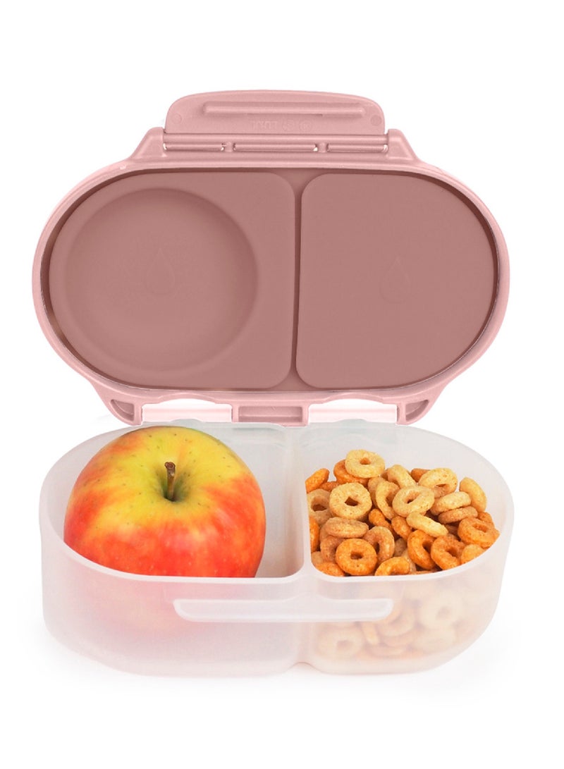 B.Box Snack Box with Flexi Whole Fruit Holder | Leakproof Compartments | 1¾ Cups (11.8 fl oz) | BPA Free | Easy Open Clip | For Kids & Toddlers-Blush Crush - Image 1