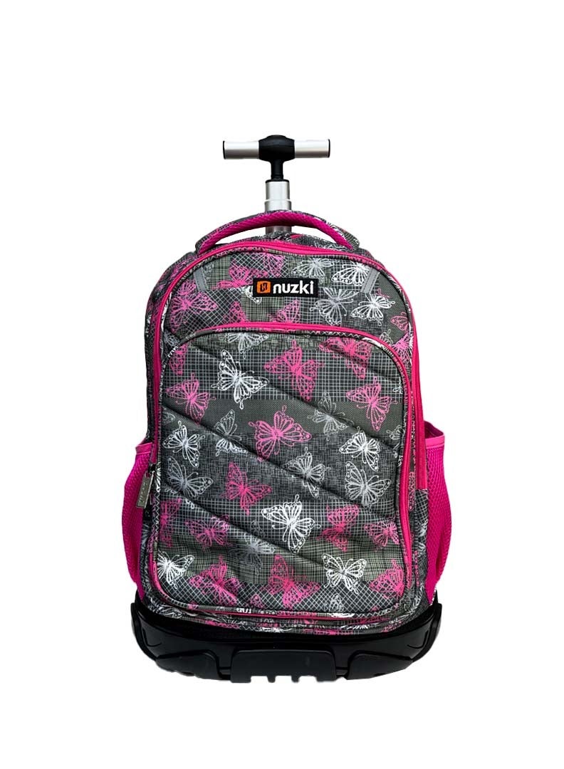 نوزكي حقيبة مدرسية للطلاب بعجلات – حقيبة ظهر متعددة الوظائف بعجلات بحجم 18 بوصة – حقائب مدرسية مثالية للبنات والأولاد – حقيبة سفر عملية - Image 1