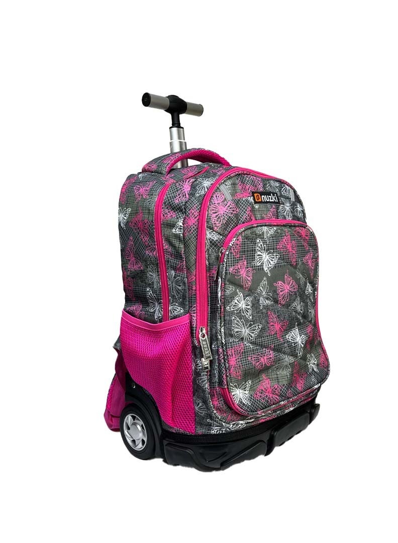 نوزكي حقيبة مدرسية للطلاب بعجلات – حقيبة ظهر متعددة الوظائف بعجلات بحجم 18 بوصة – حقائب مدرسية مثالية للبنات والأولاد – حقيبة سفر عملية - Image 4