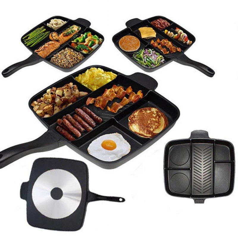 HOMESHOPPER Induction Base Non Stick Aluminium Frying Pan Black