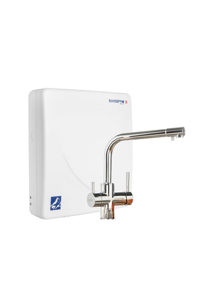 SWISSPRO SWISSPRO SAN Series - One Faucet For Washing and Drinking - Water Efficiency Approved Certified - Tap Mixer + Undersink Filter Box. 3-Stage Swiss Technology Filtration System Perfect for Home & office  - Image 1