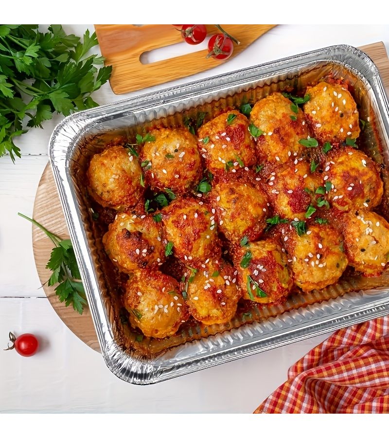 Heavy Duty Food Grade Aluminum Foil Tray 40pcs Nonstick Baking Grill Camping - Image 4
