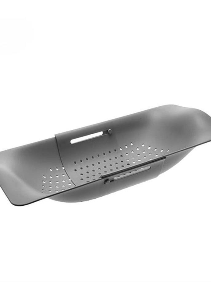 Grey telescopic vegetable and fruit drainage basket  - Image 3