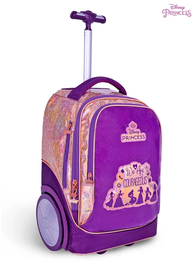 Disney Princess  20 Inch Kids Premium 3-in-1 Trolley School Bag Set - Ergonomic Backpack, Insulated Lunch Bag & Pencil Case,Lightweight, Durable, Students 6+ - Perfect for Travel & School,For Girls