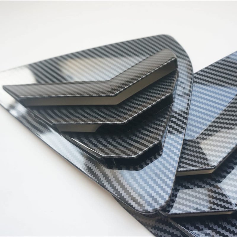 CYAuto New 2pcs Racing Side Rear Quarter Window Louvers for Nissan Altima 2013-2018 (Carbon Fiber Style) - Image 4