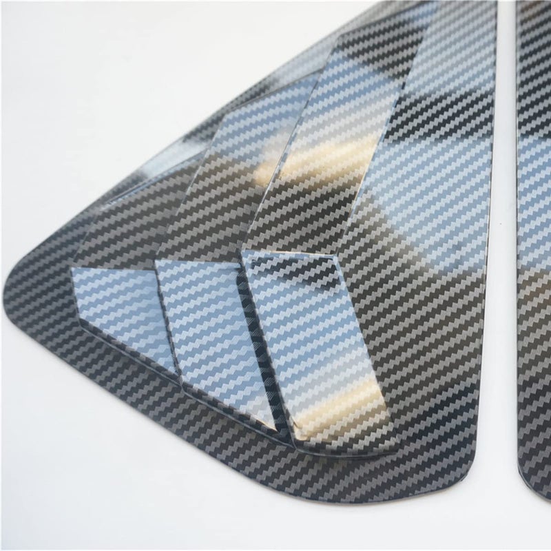 CYAuto New 2pcs Racing Side Rear Quarter Window Louvers for Nissan Altima 2013-2018 (Carbon Fiber Style) - Image 3