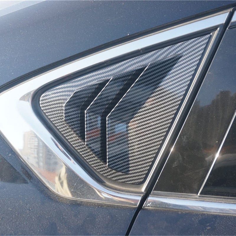 CYAuto New 2pcs Racing Side Rear Quarter Window Louvers for Nissan Altima 2013-2018 (Carbon Fiber Style) - Image 1